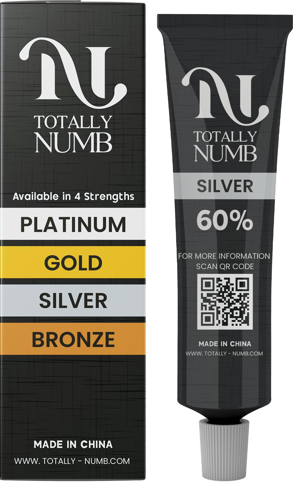 60% SILVER TOTALLY NUMB - 30g-Tattoo Numbing Cream-Numb-Me.co
